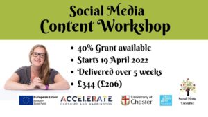 Read more about the article Social Media Content Workshop, starts 19 April 2022
