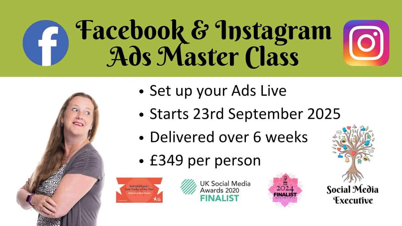 Meta Ads banner advertising the training