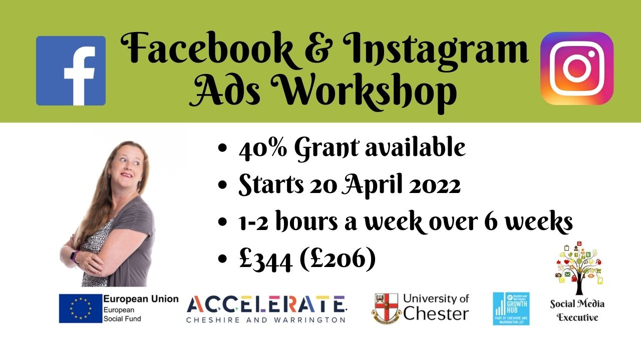 Read more about the article Facebook and Instagram Ads Workshop, starts 20 April 2022