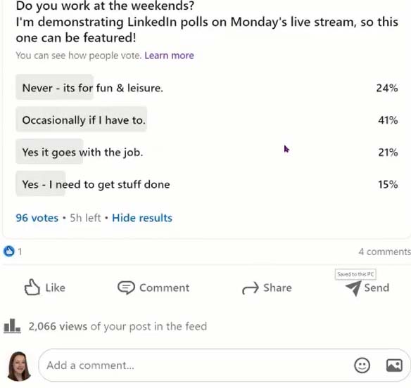 LinkedIn polls 2022