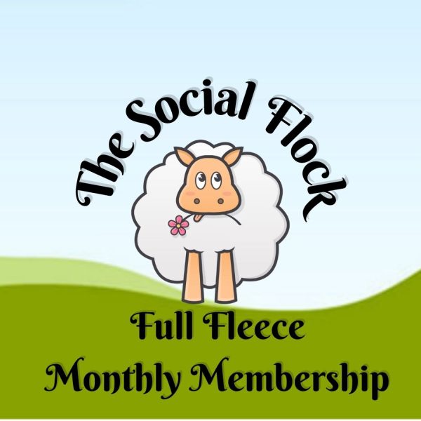 Full Fleece monthly membership logo for The Social Flock